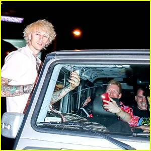 Machine Gun Kelly Breaks the Windshield While Hanging Out of Car Window - www.justjared.com