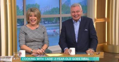 Eamonn Holmes and Ruth Langsford in hysterics as child shouts 'mummy's boobs' live on This Morning - www.ok.co.uk