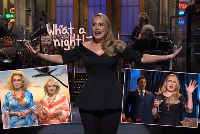 Adele On SNL: Singer Wows With Amazing Voice & Slim Look, But Did One Sketch Go Too Far?! - perezhilton.com - Britain