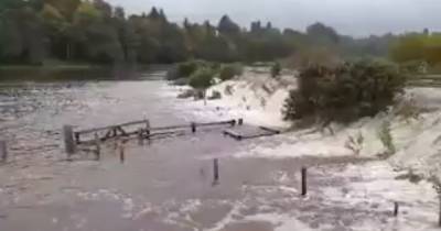 Scots river bursts its banks in terrifying video as Storm Alex causes trail of devastation - www.dailyrecord.co.uk - Scotland