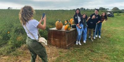 J.Lo Is the Ultimate Field Trip Mom in New Family Photos from the Pumpkin Patch - www.harpersbazaar.com