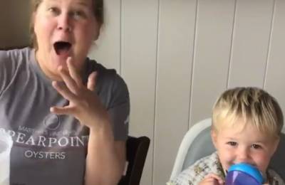 Amy Schumer's Son Gene Shocks Her By Saying 'Dad' for First Time in Really Sweet Video - www.justjared.com