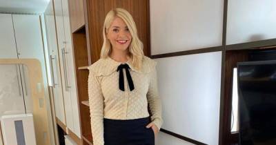 Holly Willoughby is super on trend in statement collar - get her exact look for under £30 here - www.ok.co.uk