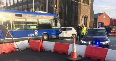 Man suffers serious injuries in crash involving bus and car - www.manchestereveningnews.co.uk - city Bolton