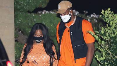 Jordyn Woods Karl-Anthony Towns Match In Orange Outfits For Latest Nobu Date Night — Pics - hollywoodlife.com - Minnesota - California - county Woods - city Karl-Anthony