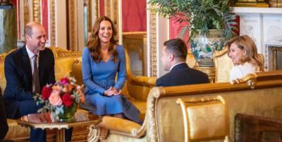 Kate Middleton Returns to Buckingham Palace in a Blue Emilia Wickstead Dress - www.harpersbazaar.com - Ukraine