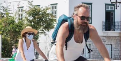 Maggie Gyllenhaal & Peter Sarsgaard Go for Bike Ride While on Vacation in Greece - www.justjared.com - Greece