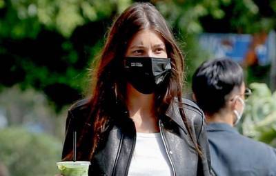 Camila Morrone Wears Her I Am a Voter Mask, Reveals Who She Voted For - www.justjared.com
