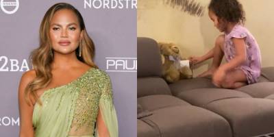 Chrissy Teigen Shared a Video of Daughter Luna Honoring Late Baby Jack With a Teddy Bear - www.cosmopolitan.com