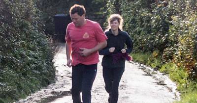 Dominic West goes on run with wife Catherine FitzGerald after rumours marriage is 'as good as over' - www.ok.co.uk