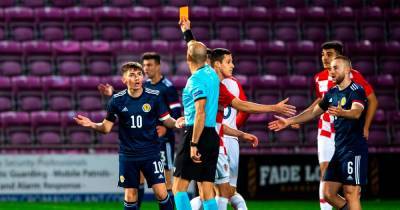Billy Gilmour in Scotland frustration as Chelsea starlet sent off minutes after long-awaited return - www.dailyrecord.co.uk - Scotland - Croatia