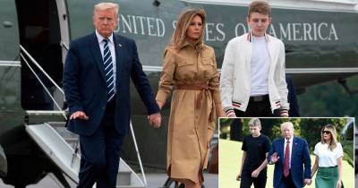 Donald Trump's son Barron's heartbreaking hidden gesture in photos with parents - www.dailyrecord.co.uk - USA