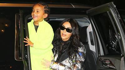 Kim Kardashian’s Son Saint, 4, Gives Her “Savage” Kisses Giggles Hysterically — Watch - hollywoodlife.com