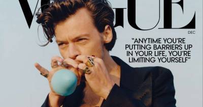 Harry Styles becomes first man to appear solo on cover of Vogue - www.msn.com - USA - county Mitchell