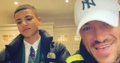 Junior Andre shows off impressive vocals as he duets to Blackstreet's No Diggity with dad Peter Andre - www.ok.co.uk