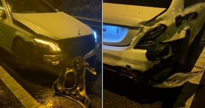 Amir Khan smashes luxury Mercedes into motorway barrier in horror crash - www.manchestereveningnews.co.uk