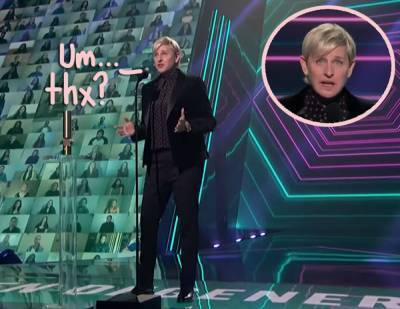 Ellen DeGeneres Awkwardly Thanks Her 'Amazing Crew & Staff' At People's Choice Awards Amid Controversy - perezhilton.com