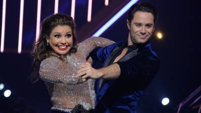 Jeannie Mai - Justina Machado - Sasha Farber - Brandon Armstrong - 'Dancing With the Stars': Sasha Farber Almost Didn't Dance Due to Severe Back Injury (Exclusive) - etonline.com
