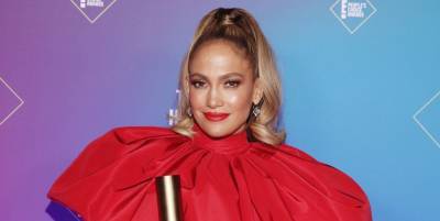 Jennifer Lopez Is Holiday-Ready in a Festive Red Mini Dress - www.elle.com
