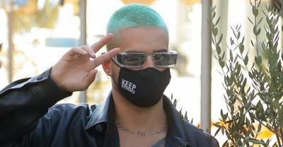 Maluma Shows Off Teal-Dyed Hair While Out to Lunch in WeHo - www.justjared.com - Colombia
