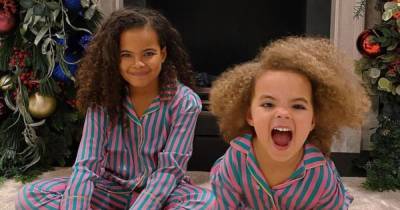 Rochelle Humes shares adorable pictures of daughters Alaia and Valentina getting ready for Christmas - get their cute pyjamas here - www.ok.co.uk
