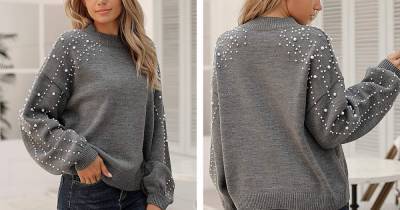 This Pretty, Pearl-Embellished Holiday Sweater Is Kicking Ugly Sweaters to the Curb - www.usmagazine.com