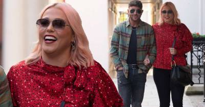 Amelia Lily looks radiant in a red frill blouse - www.msn.com