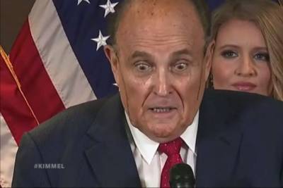 Kimmel Jokes Giuliani Was ‘Literally Dying Up There’ During Press Conference Hair Dye Debacle (Video) - thewrap.com