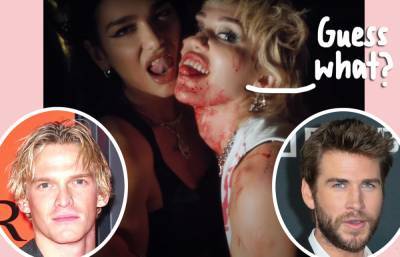 Miley Cyrus Has A HARSH Message For Cody Simpson & Liam Hemsworth In New Music Video With Dua Lipa! - perezhilton.com