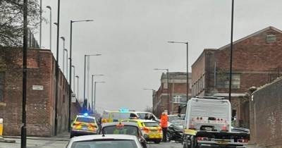 Driver taken to hospital after smash involving two cars near Etihad Stadium - www.manchestereveningnews.co.uk - Manchester - county Newton