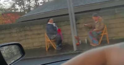 Driver in stitches after Scots pals meet for 'cup of tea' on council border - www.dailyrecord.co.uk - Scotland