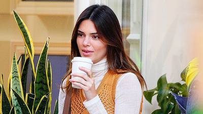 Kendall Jenner Enjoys Her Morning Coffee In A Sexy Robe $2K Pair Of Louis Vuitton Slippers — See Pic - hollywoodlife.com - county Coffee
