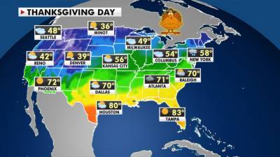 Thanksgiving weather — what to expect - www.foxnews.com - USA