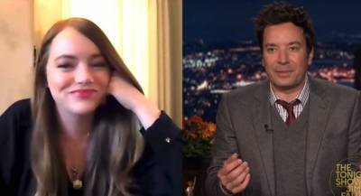 Emma Stone Tells Jimmy Fallon Hilarious Story About Her Mom Once Asking Brad Pitt And Angelina Jolie If They Had Kids - etcanada.com