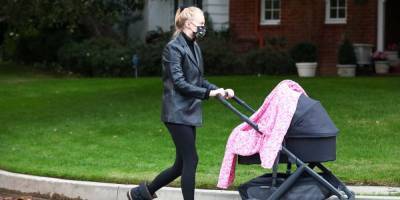 Sophie Turner Slips On a Leather Blazer and Louis Vuitton Puffer Boots for a Walk with Baby Willa - www.harpersbazaar.com - Los Angeles