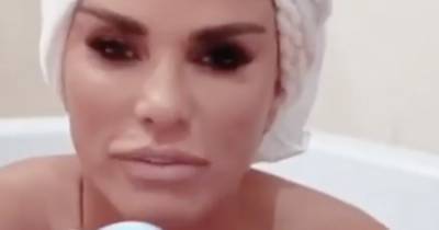 Katie Price strips naked to take dip in bath as she shows off her bath bombs in new business venture - www.ok.co.uk
