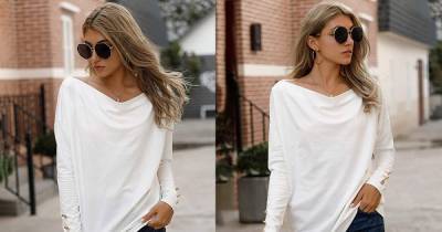 This Chic White Top Has the Perfect Touch of Festive Detailing - www.usmagazine.com