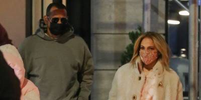 J.Lo Cozies Up in a Shearling Coat and UGG Boots for Dinner with A-Rod in New York - www.harpersbazaar.com - New York