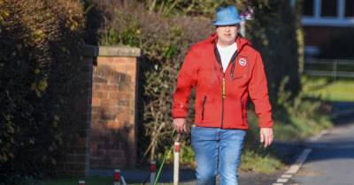 Coronation Street's Simon Gregson steps out in wellies as he walks dogs with wife Emma and son Henry - www.ok.co.uk
