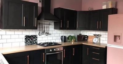 The bold pink and black kitchen transformation that cost less than £60 - www.manchestereveningnews.co.uk