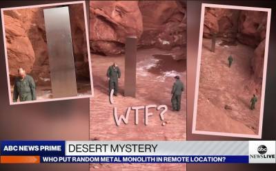 Mysterious Utah Desert Monolith Disappears Overnight -- This Story Is CREEPY! - perezhilton.com - Utah