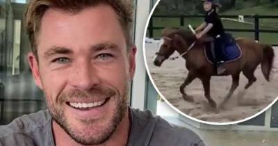 Chris Hemsworth son Tristan, 6, pretends to 'fly' while horse-riding - www.msn.com - Australia