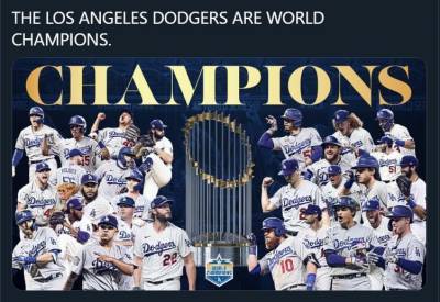 Dodgers win World Series beating Tampa Bay 3-1 - www.losangelesblade.com - Los Angeles - Los Angeles - Texas - county Bay - county Arlington