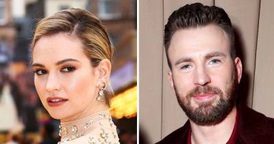 Lily James Still Won’t Give Anything Away When Asked About Chris Evans Romance Rumors - www.usmagazine.com