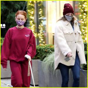 Madelaine Petsch & Lili Reinhart Buddy Up While Taking Their Dogs for a Walk - www.justjared.com - Canada