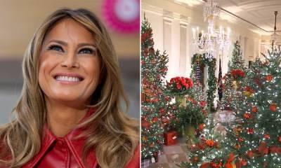 Melania Trump unveils last Christmas decorations in the White House - fans react - hellomagazine.com