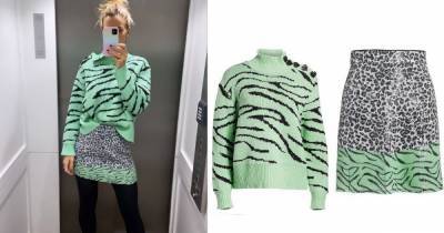 Copy Vogue Williams’ bright and cheery knitwear look from only £19.99 - www.ok.co.uk