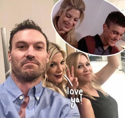 Tori Spelling Defends Brian Austin Green After Exes Shaded The S**t Out Of Him! - perezhilton.com