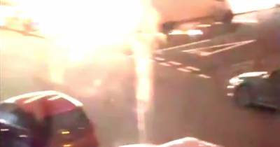Idiot yobs 'shoot' each other with firework rockets on Glasgow street as horrified resident films chaos amid cars and homes - www.dailyrecord.co.uk - Scotland