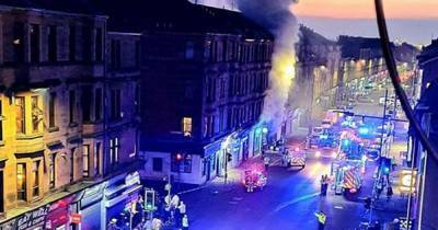 Massive fire in Glasgow's Shettleston Road as police and fire crews race to scene - www.dailyrecord.co.uk